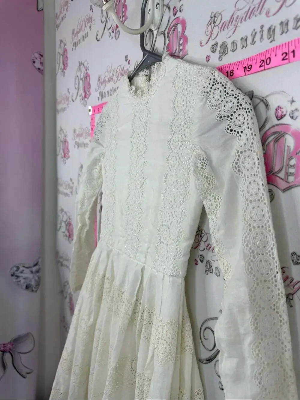 Dress Vintage  Cream Eyelet Dress